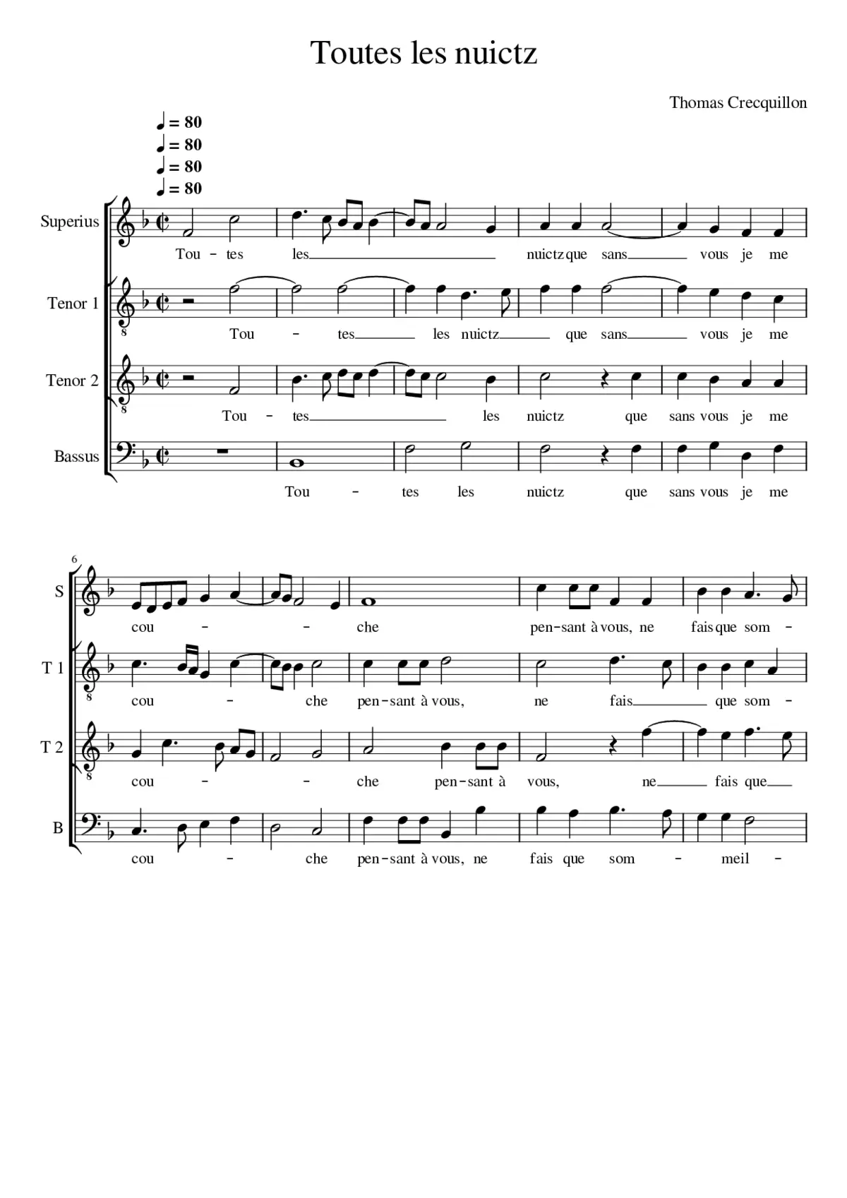 Toutes les nuictz - Page 1