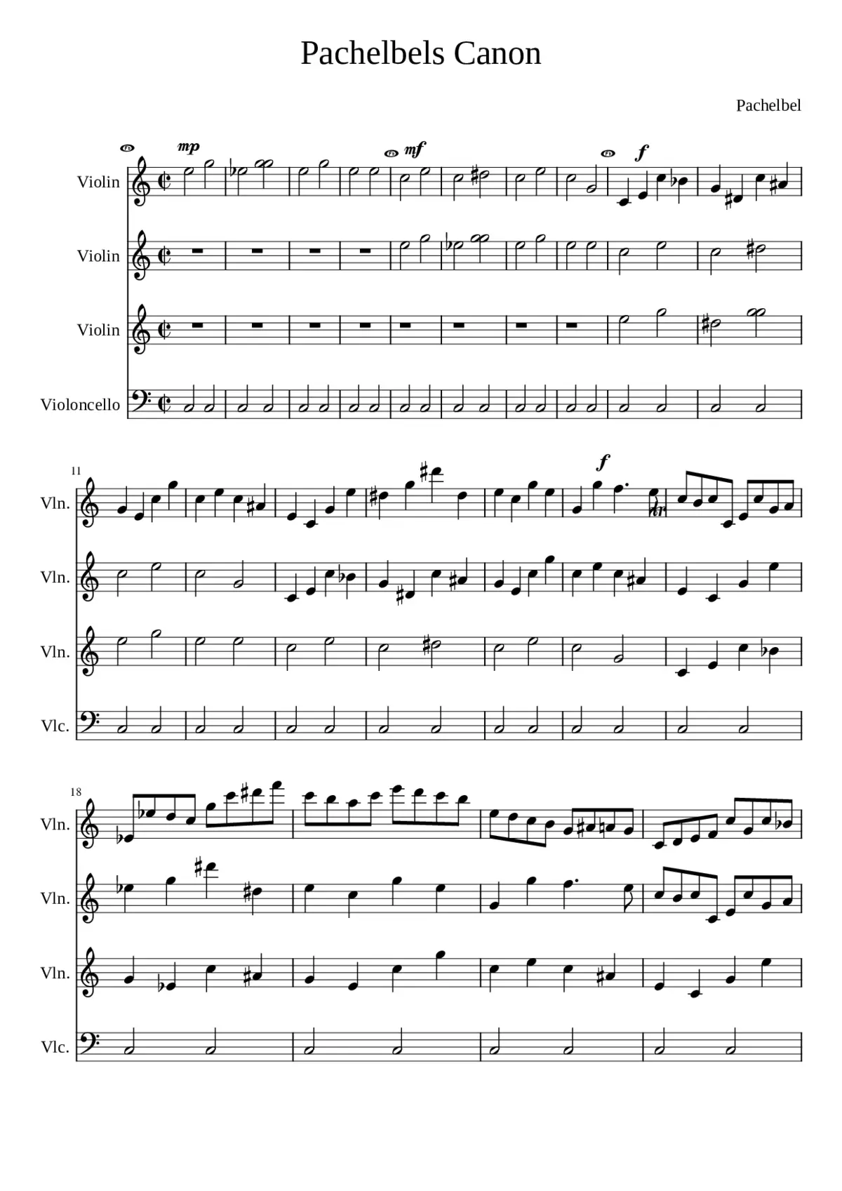 Pachelbel's Canon in C...C...C...C... - Page 1