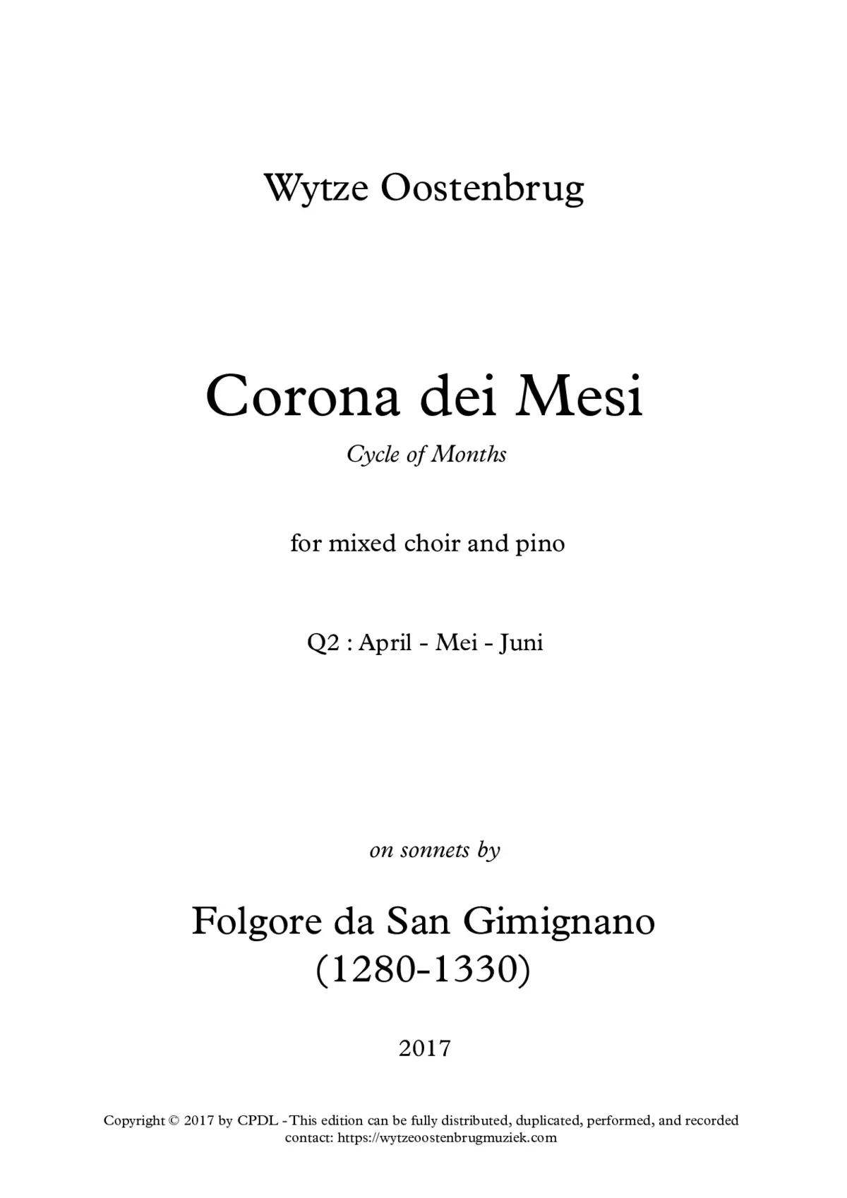Corona dei Mesi - Q2 - Page 1