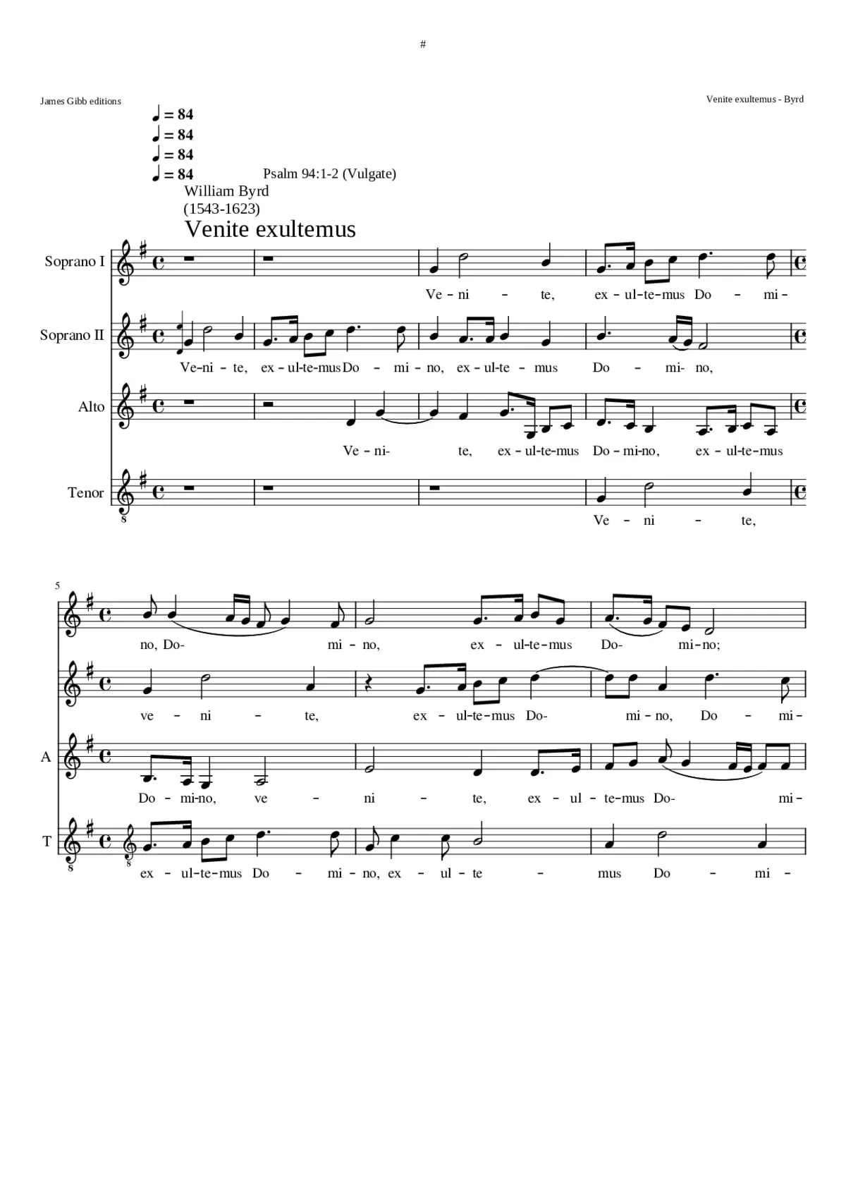 Venite exultemus Domino - Page 1