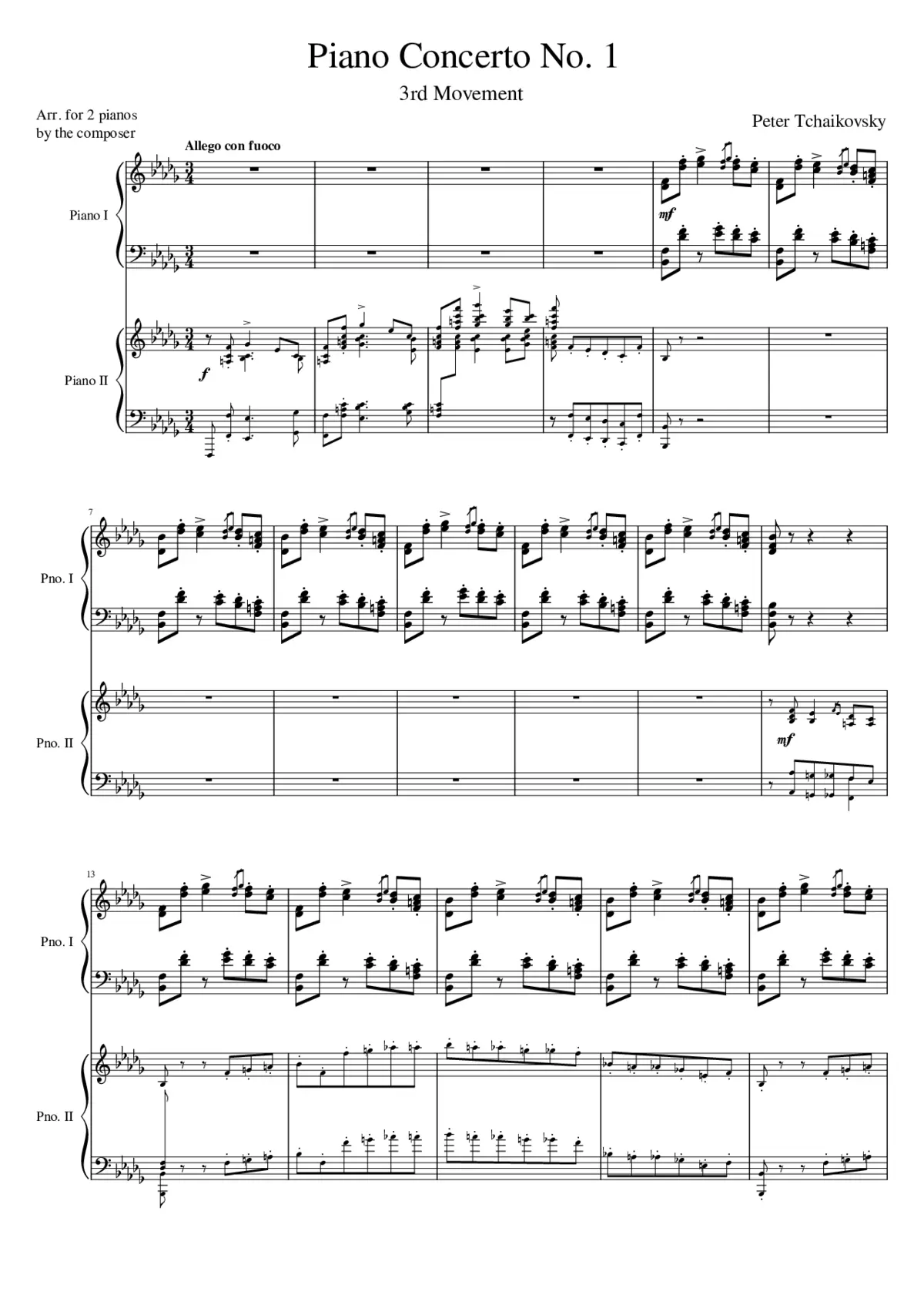 Piano Concerto No.1 Op.23 - Page 1