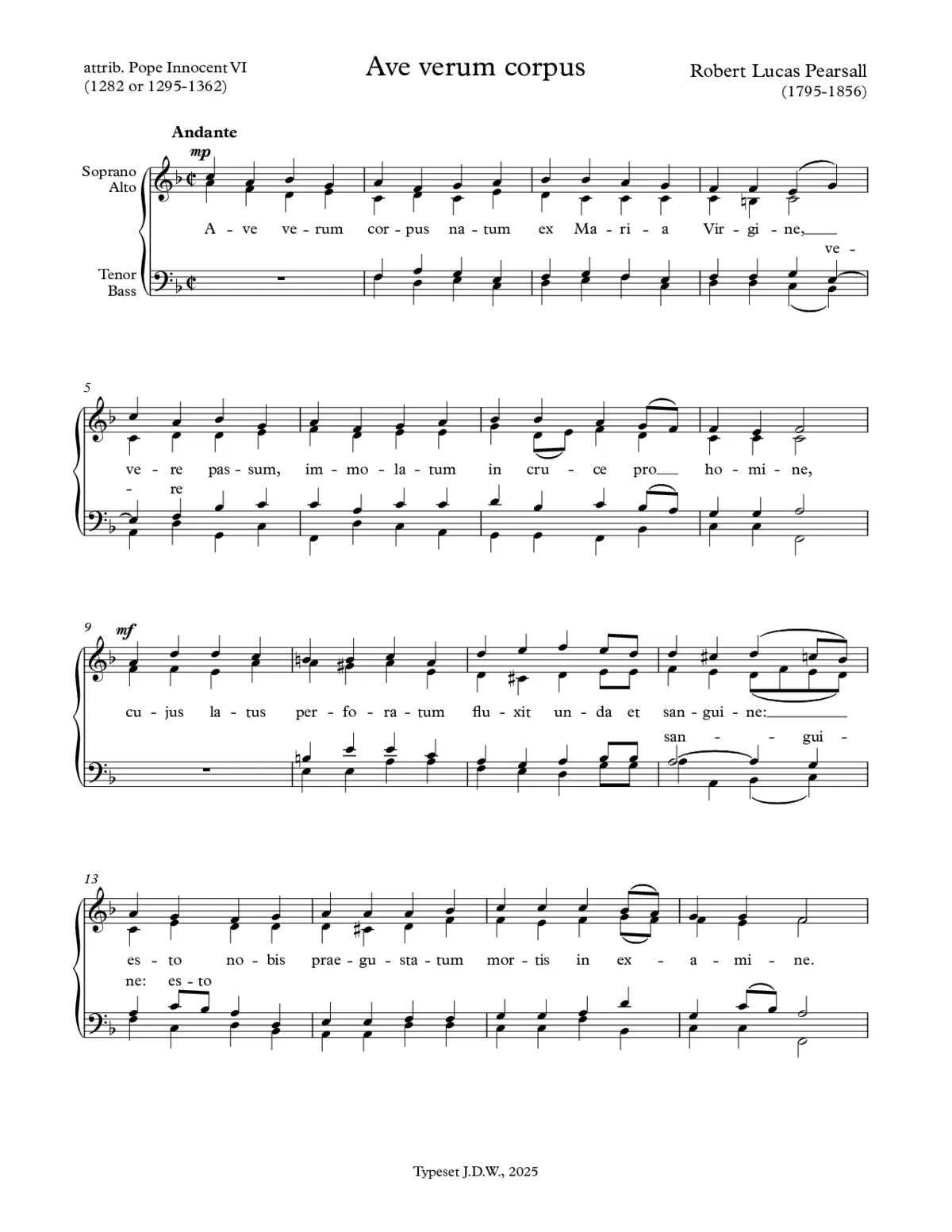 Ave verum corpus - Page 1