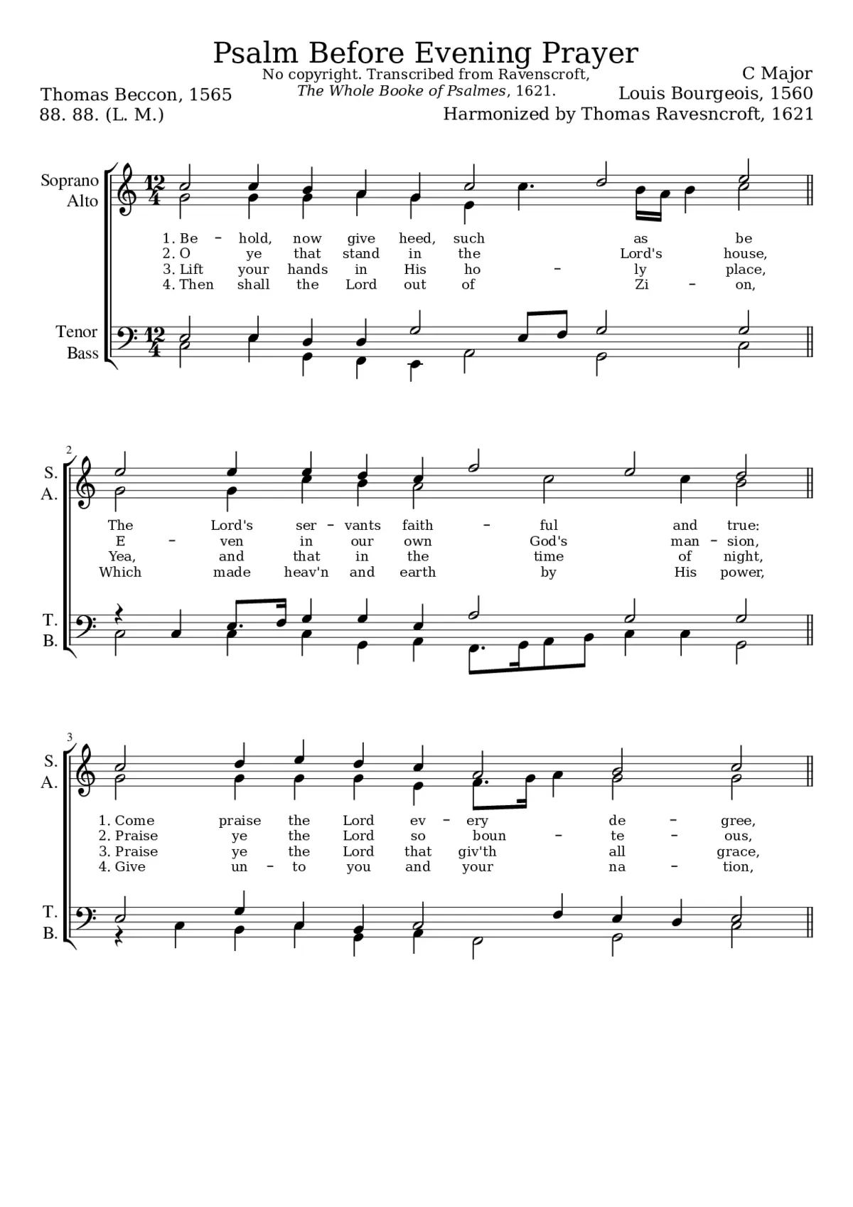 Psalm Before Evening Prayer - Page 1