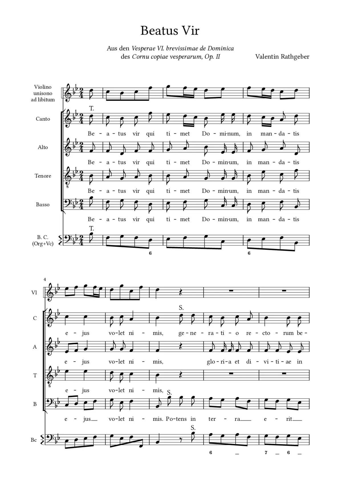 Beatus Vir, Op. II, No. 37 - Page 1