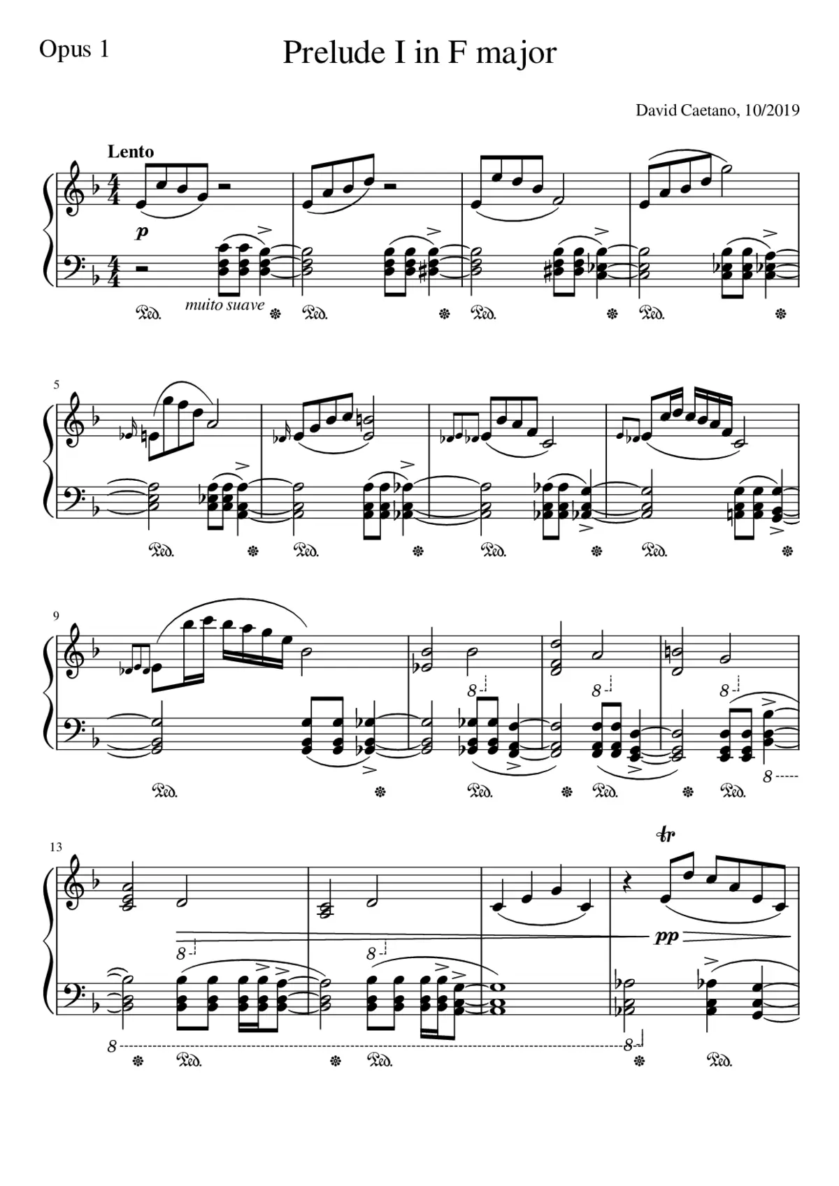 Prelude I in F major - Page 1