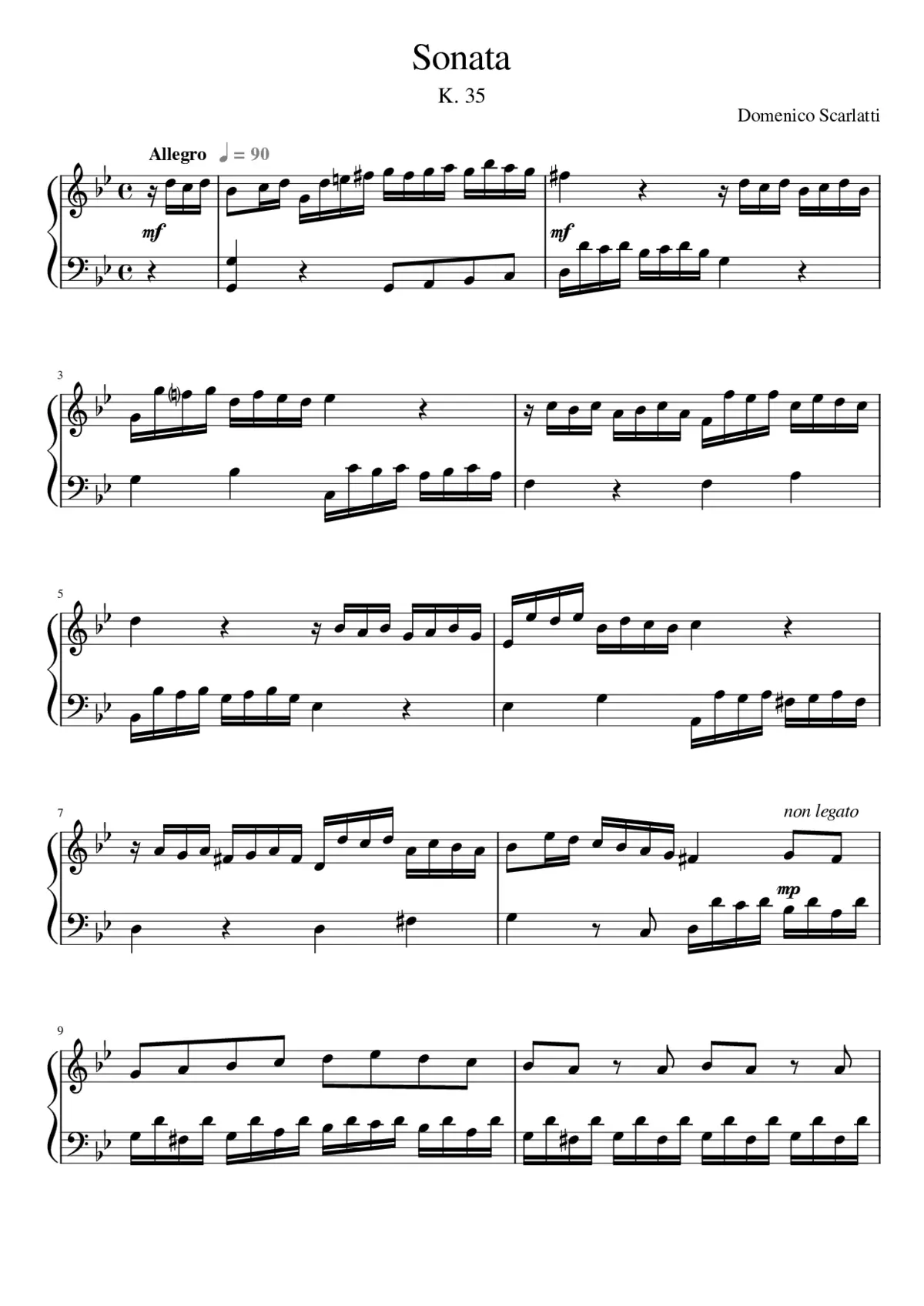 Keyboard Sonata in G minor K.450 - Page 1