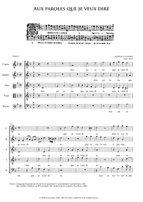 Pseaume 5 - Aux paroles que je veux dire