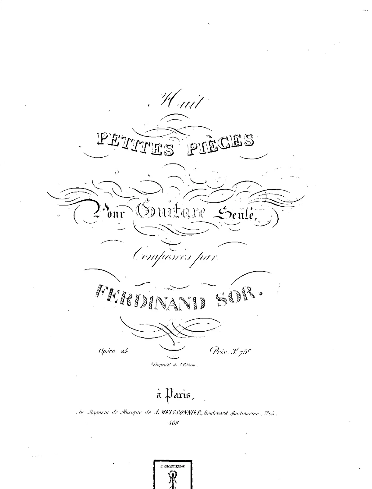 Huit Petites Pièces pour Guitare Seule - Page 1