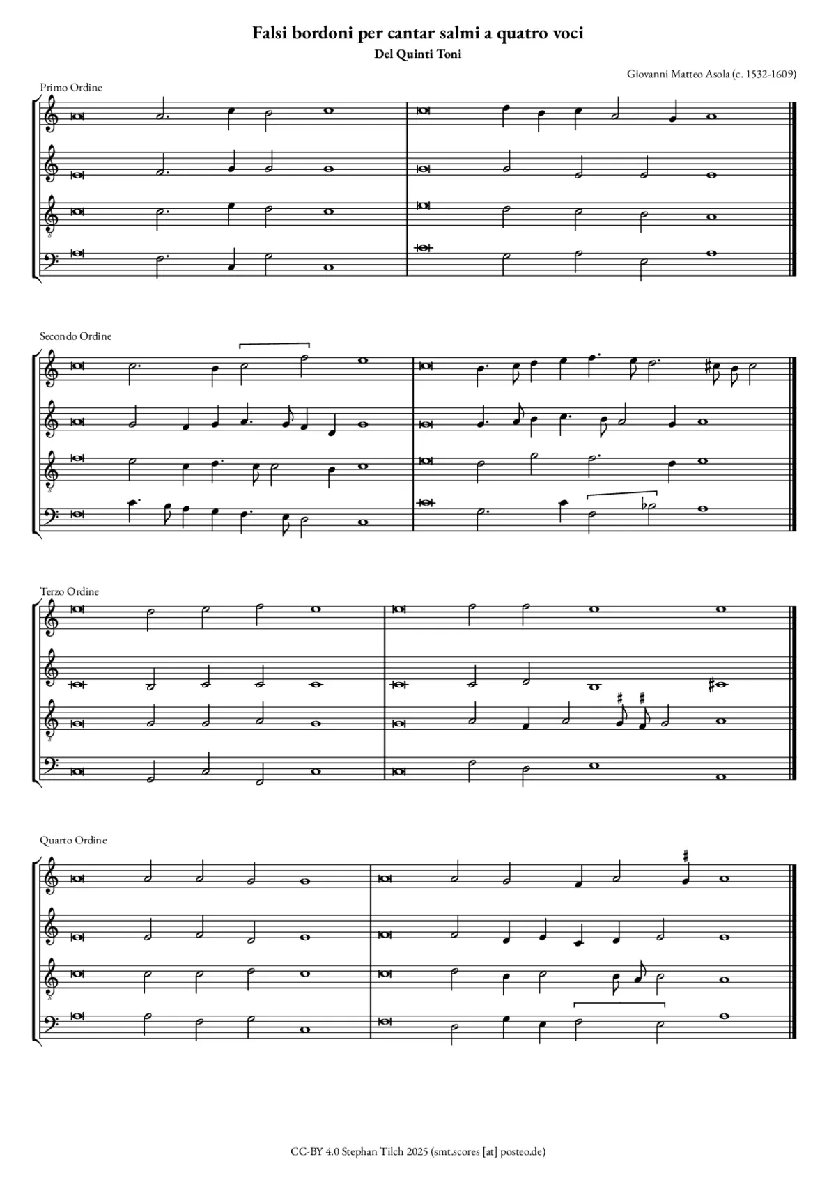 Falsi bordoni quinti toni - Page 1