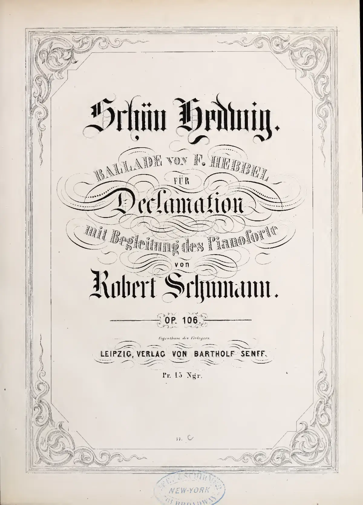 Schön Hedwig, Op.106 - Page 1