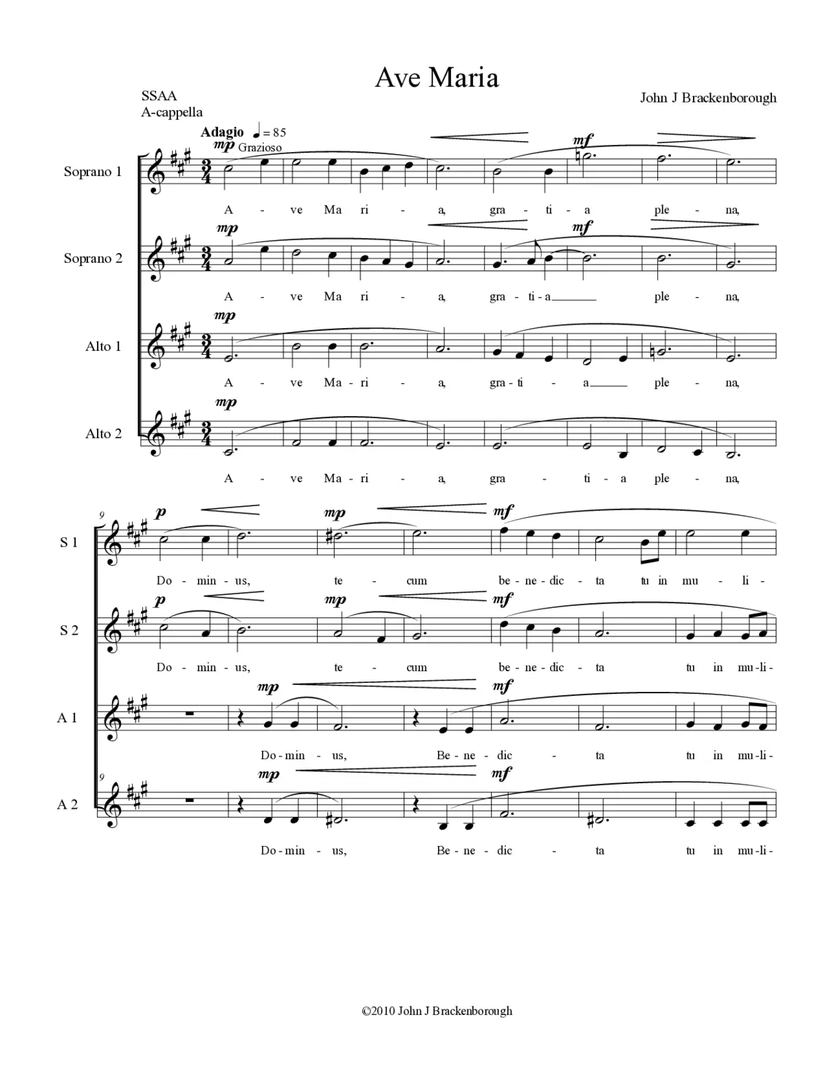 Ave Maria - Page 1