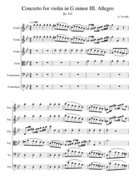 Violin Concerto in G minor RV 333