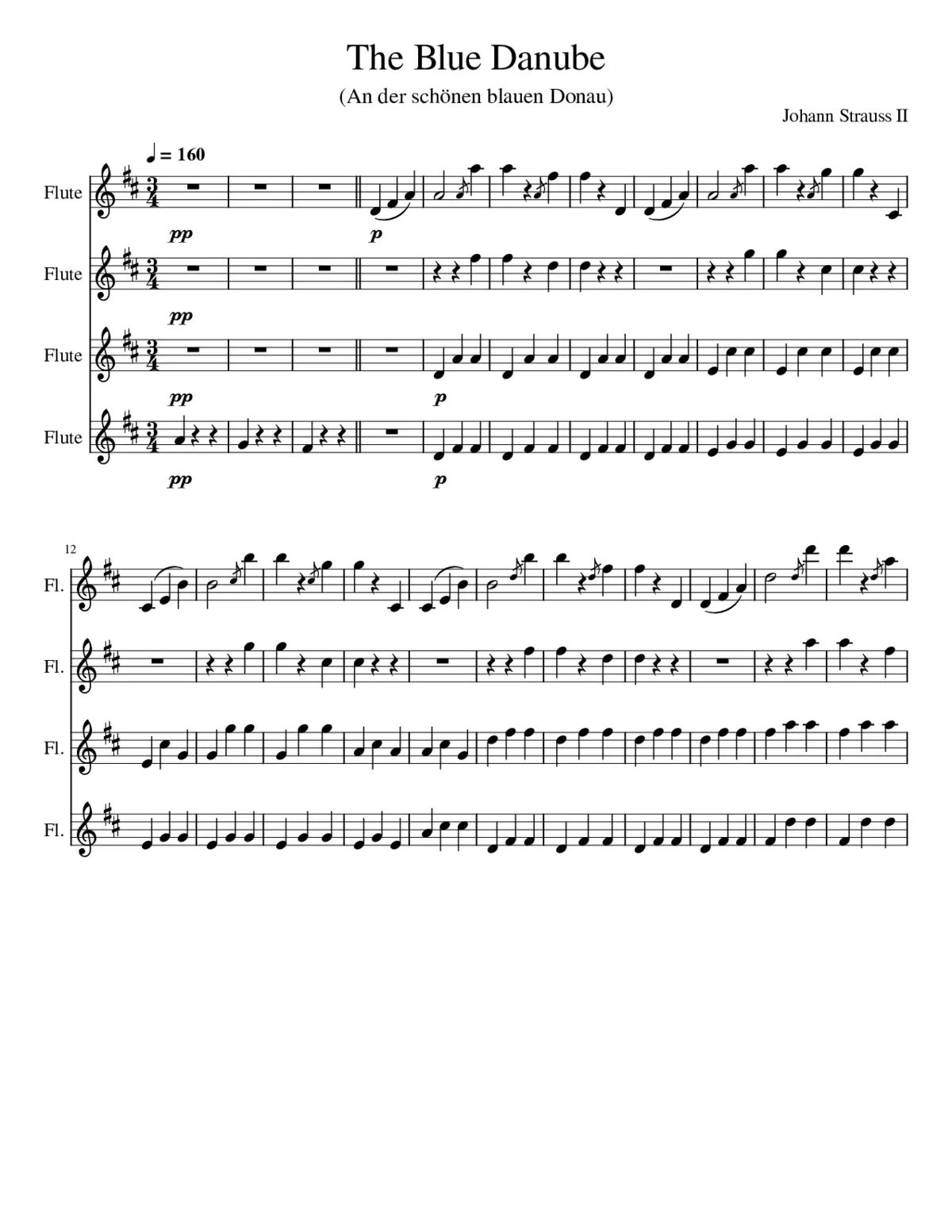 An der schönen blauen Donau Op.314 - Page 1