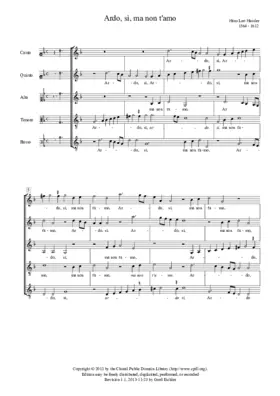 Ardo, sì, ma non t'amo - Ardi e gela à tua voglia