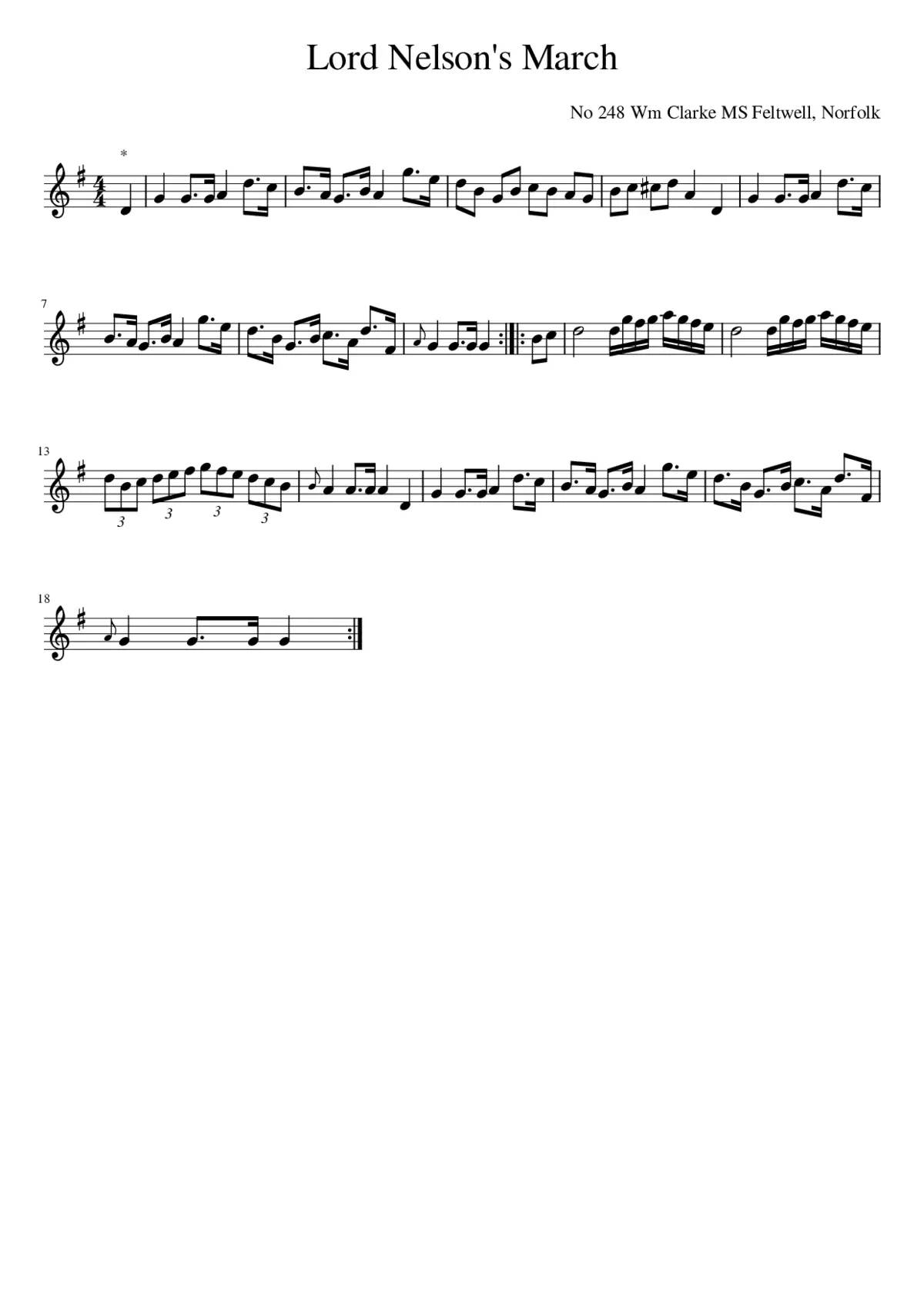 Lord Nelson's March - Page 1