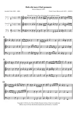 Deh chi tace il bel pensero