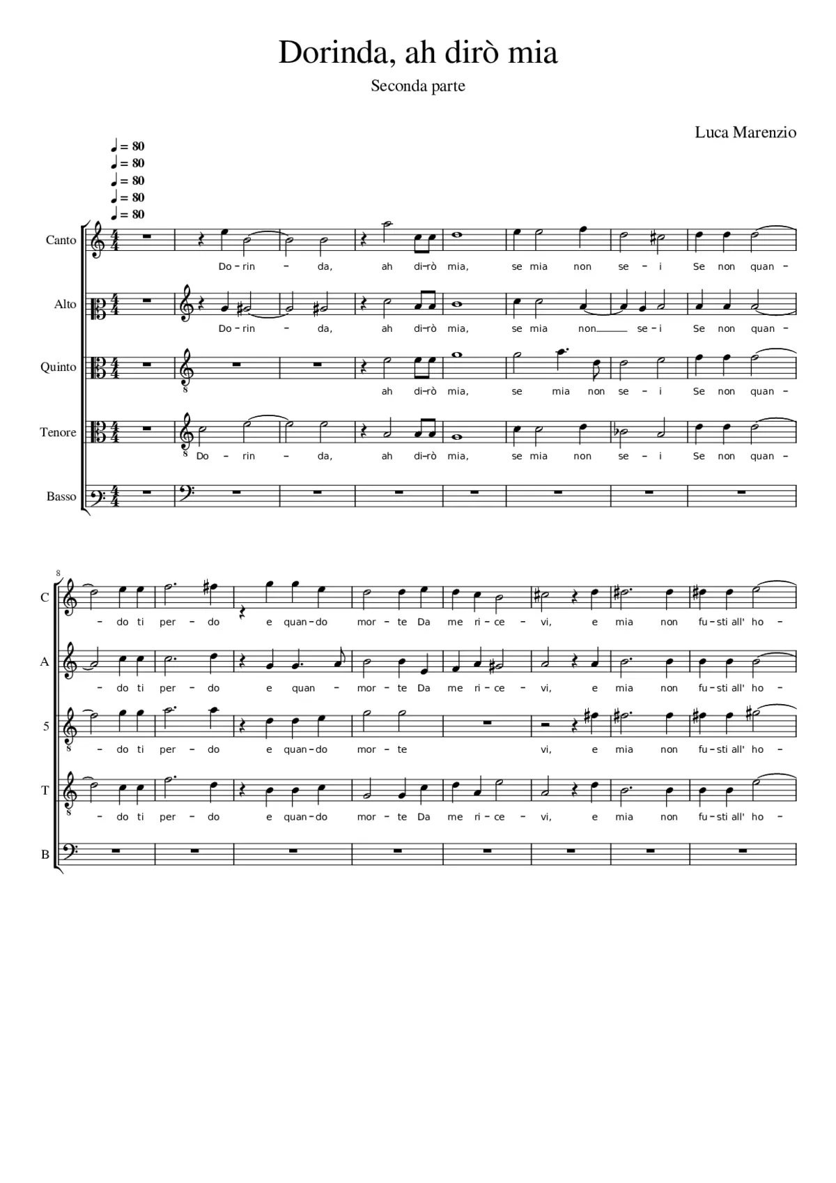 Dorinda ah dirò mia - Page 1