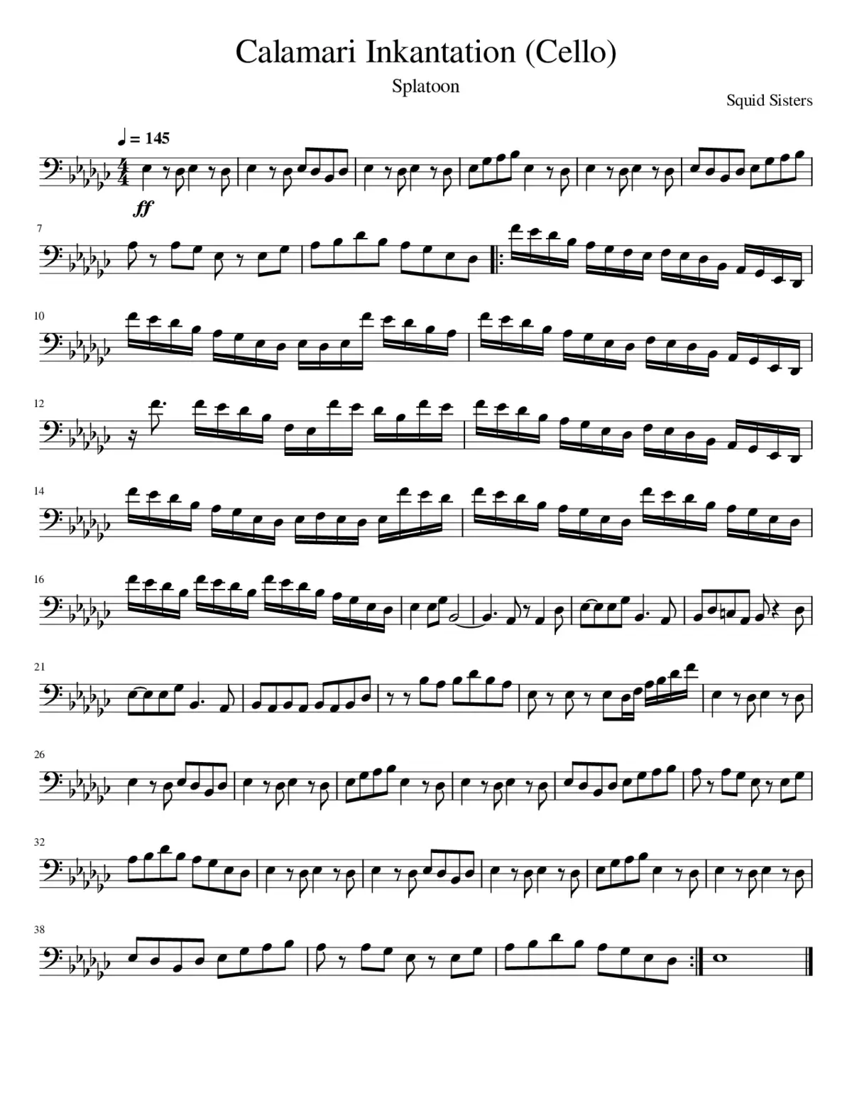 splatoon - calamari inkantation - Page 1