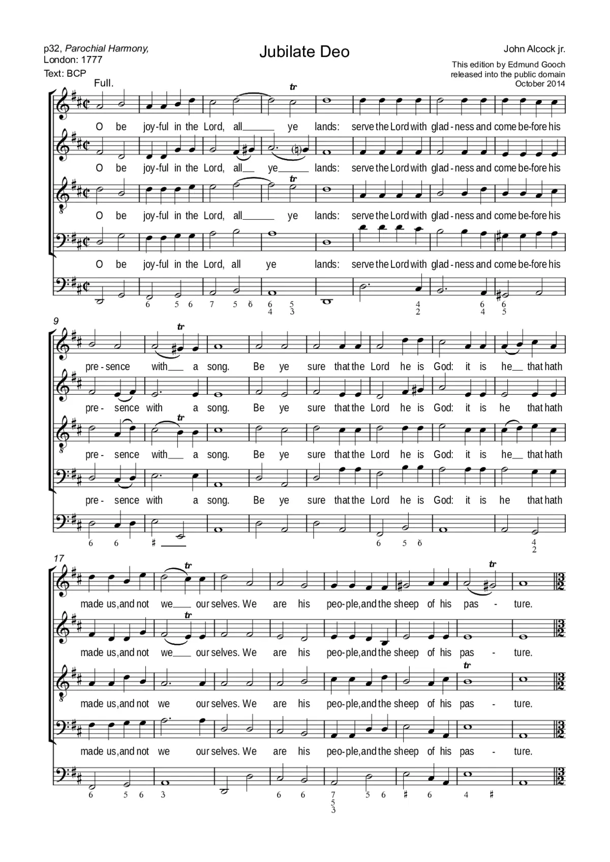 Jubilate Deo - Page 1