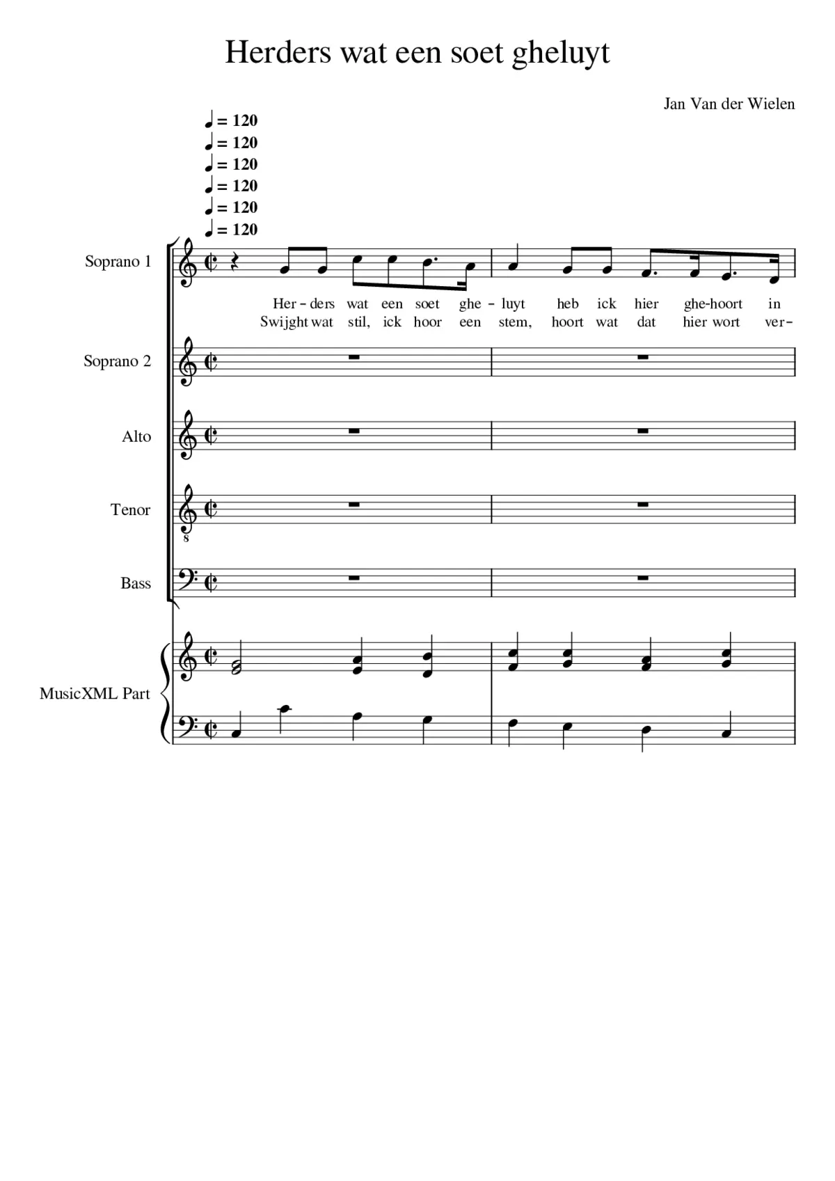 Herders wat een soet gheluyt - Page 1