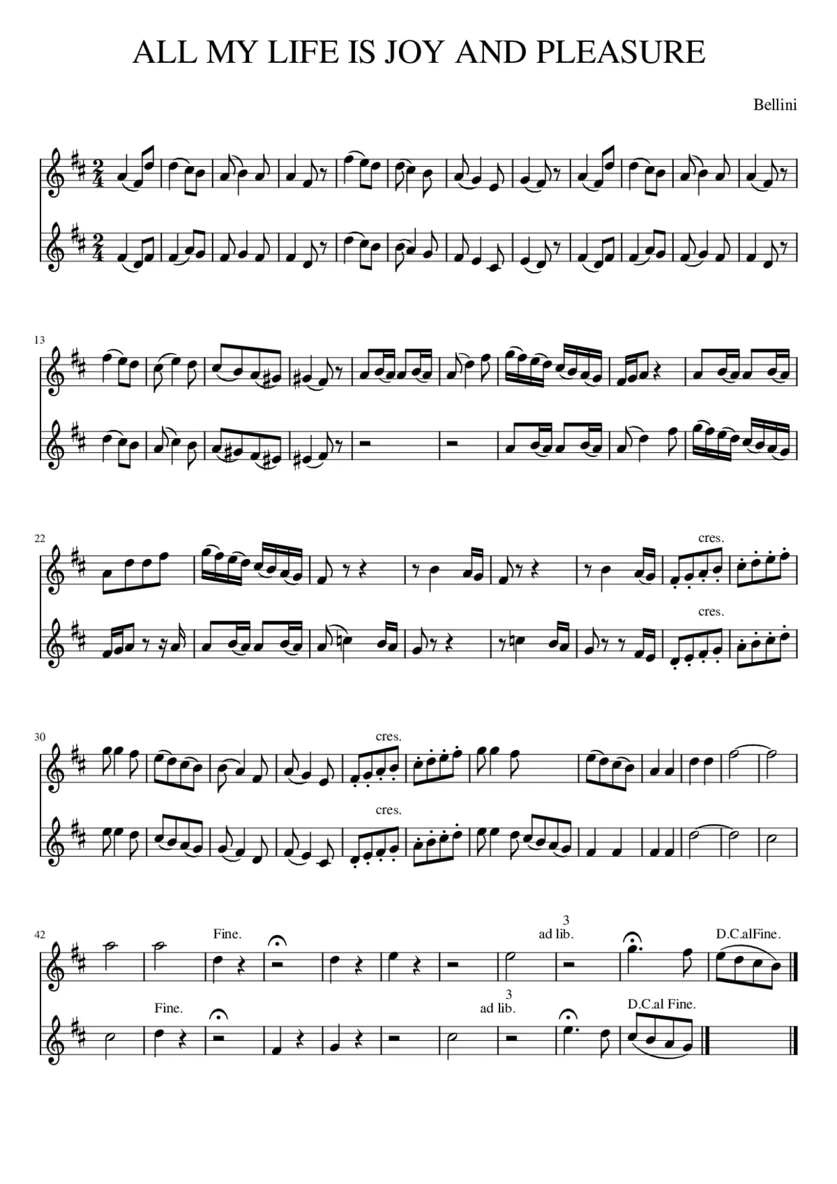 ALL MY LIFE IS JOY AND PLEASURE - Page 1