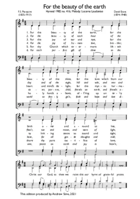 For the beauty of the earth