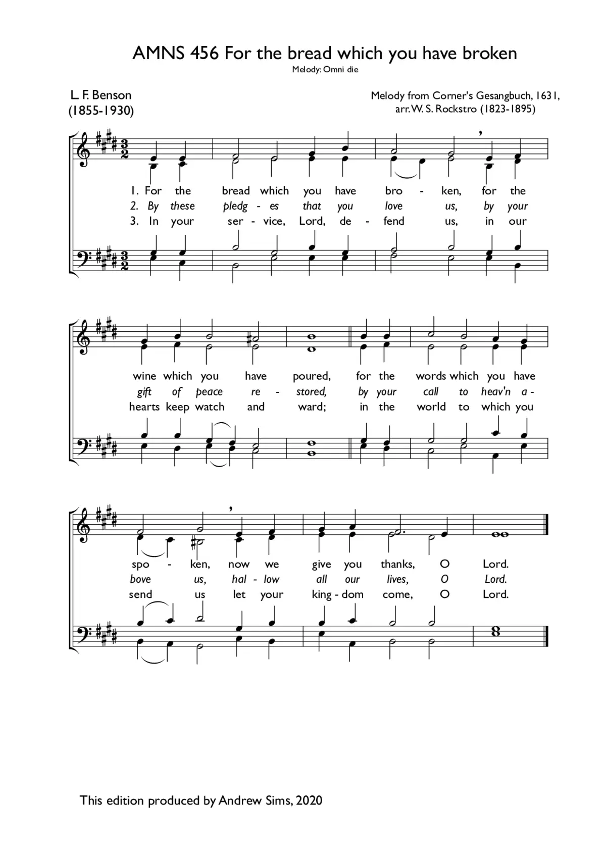 For the bread which you have broken - Page 1