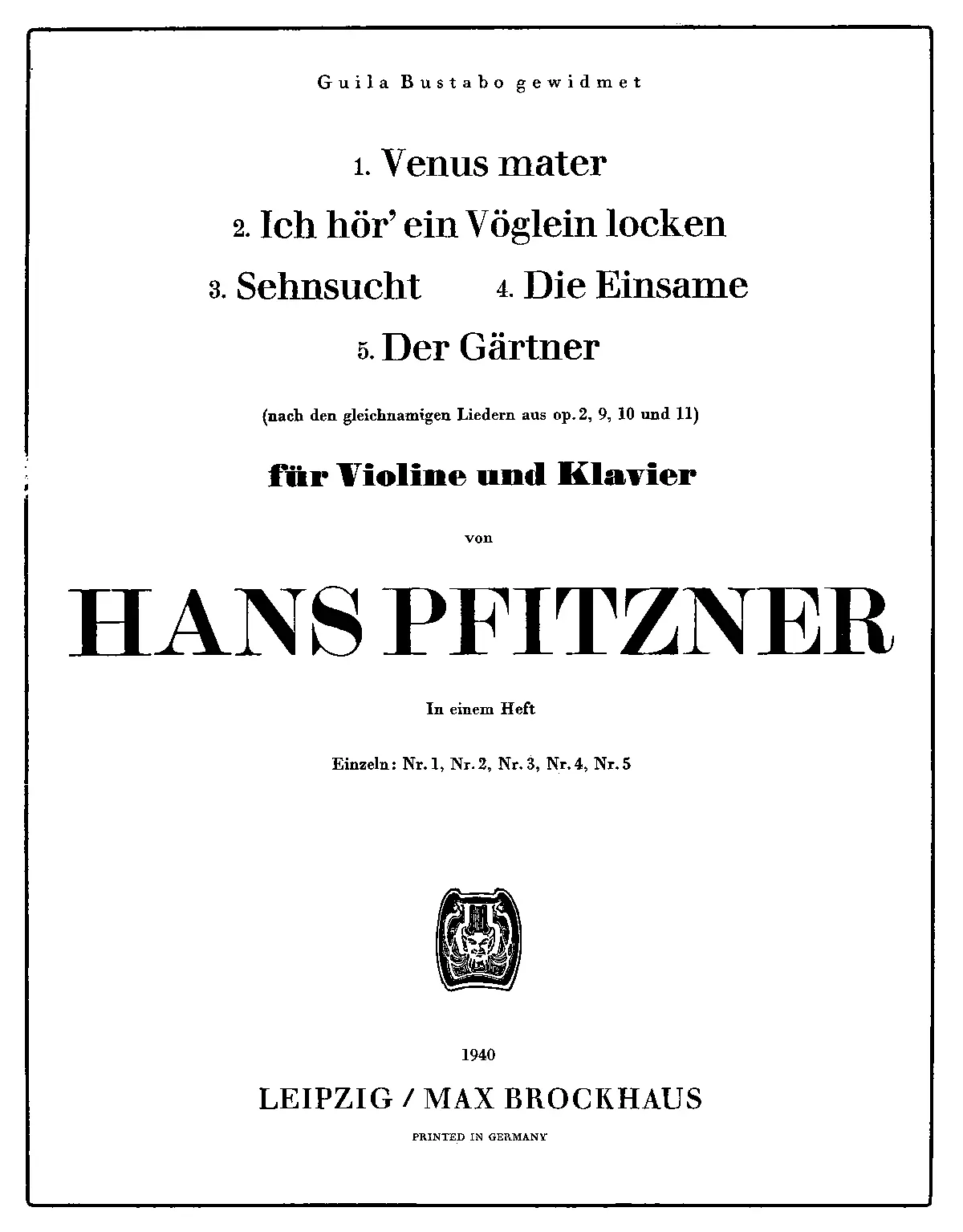 3 Lieder - Page 1