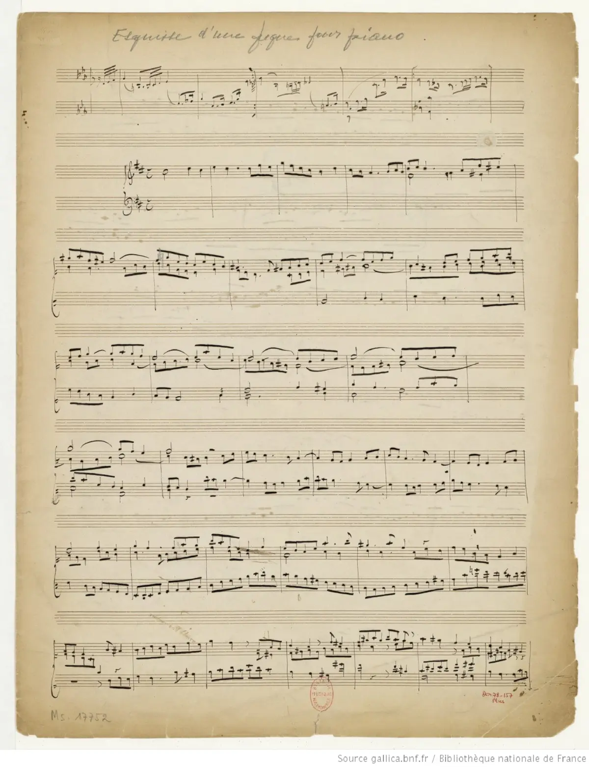Esquisse d'une fugue - Page 1