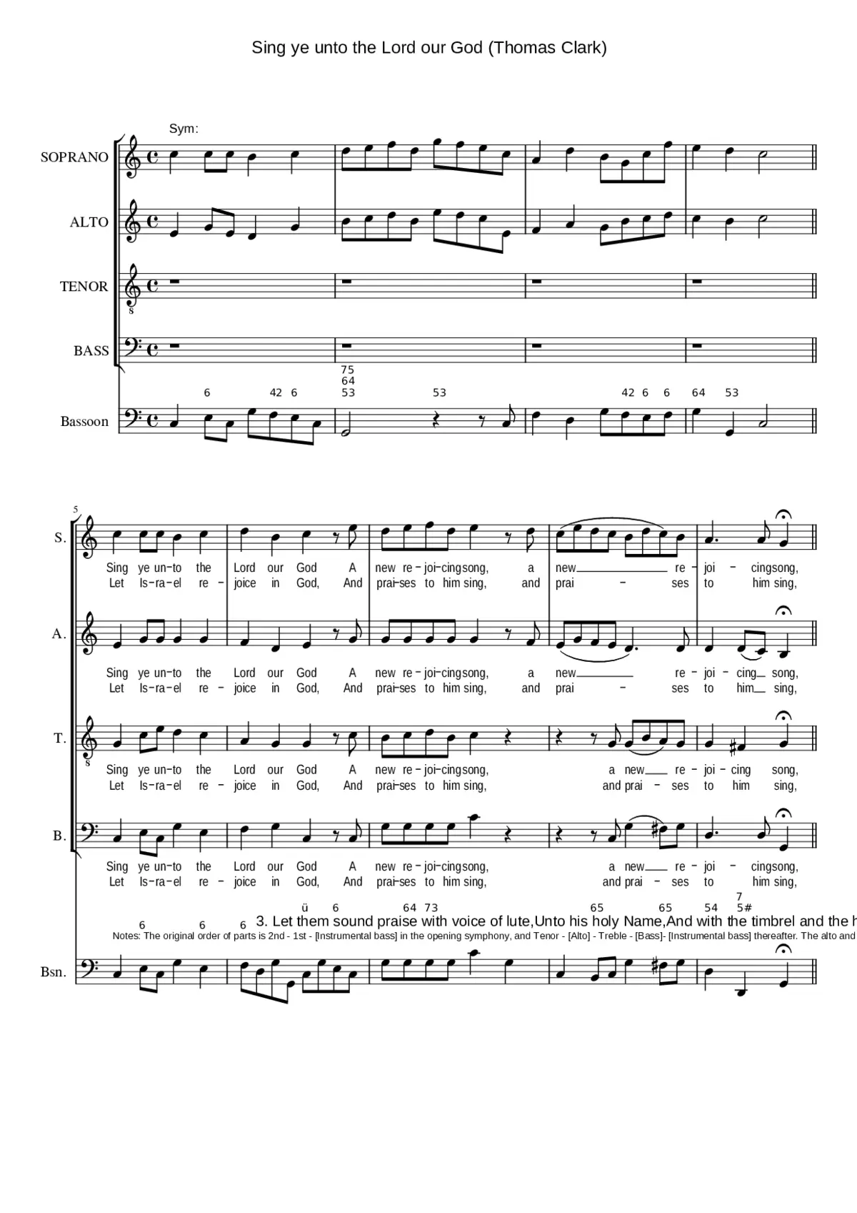 Sing ye unto the Lord our God - Page 1