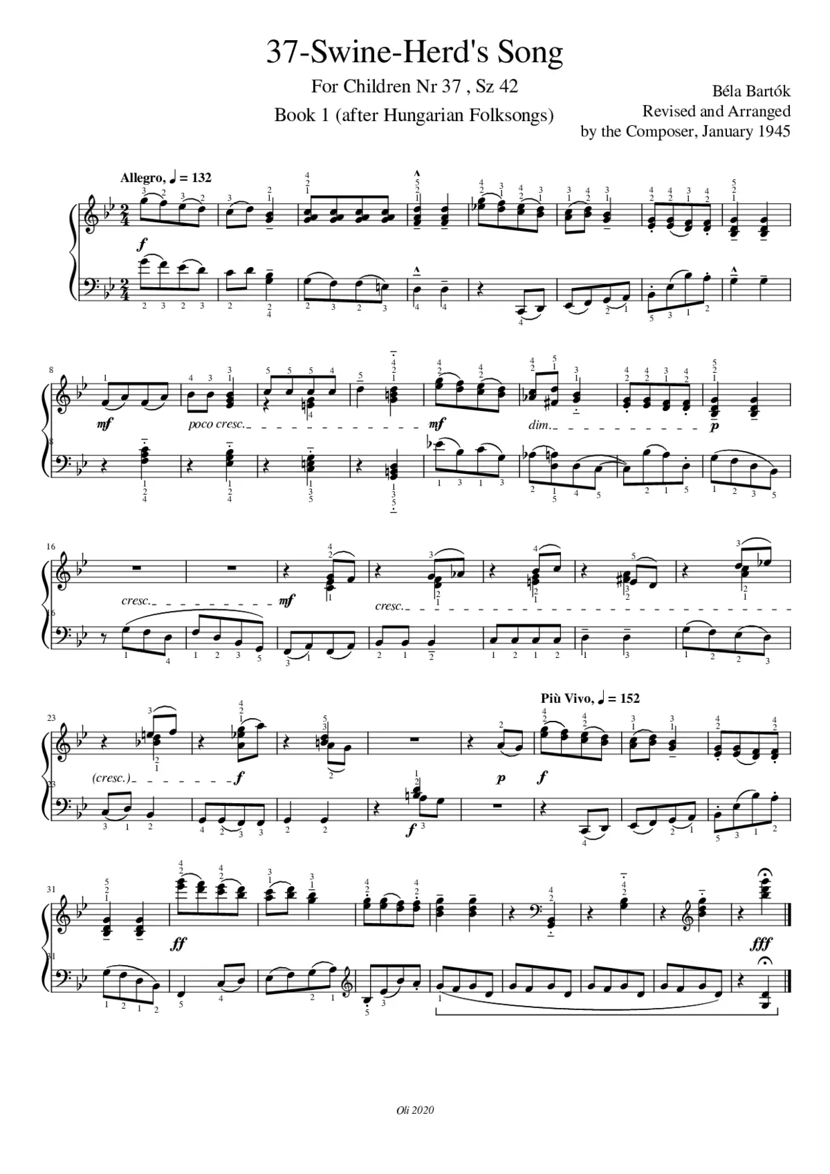 For Children Sz.42 - Page 1