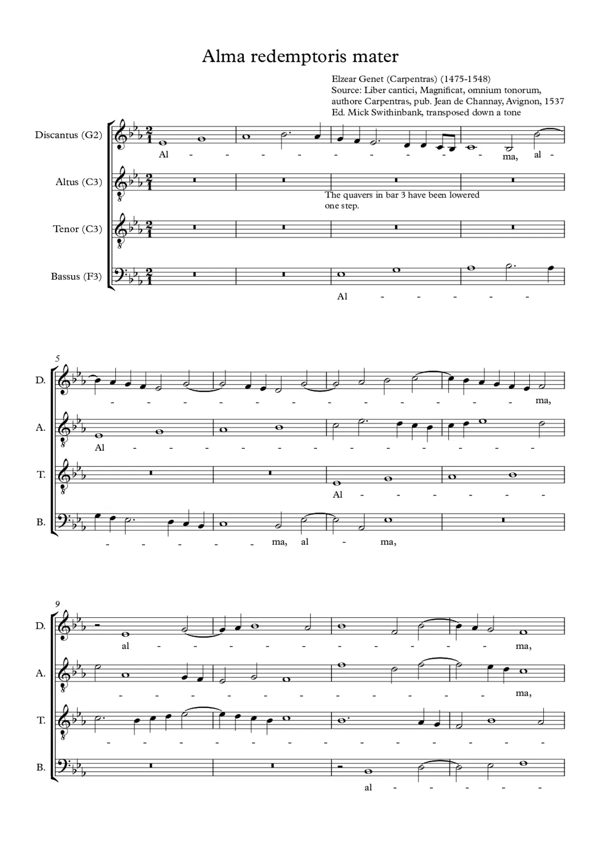 Alma redemptoris mater - Page 1
