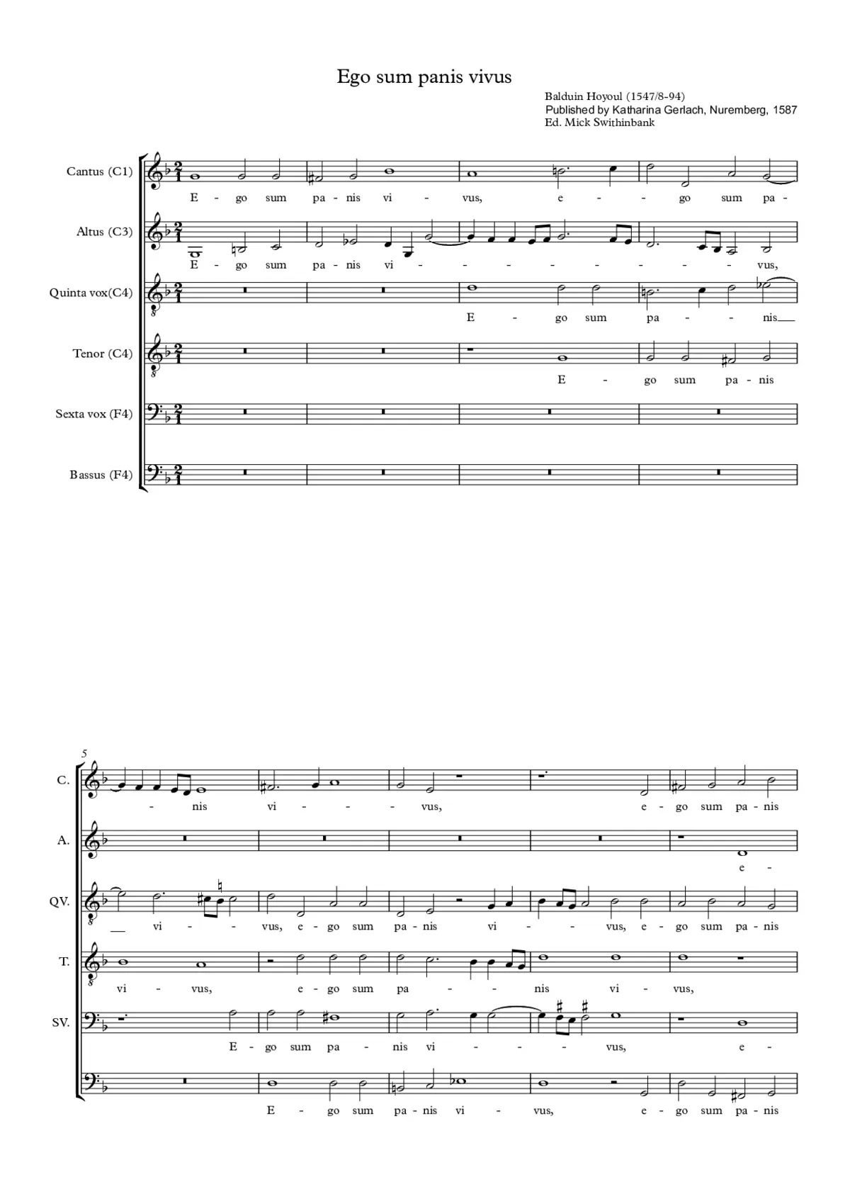 Ego sum panis vivus - Page 1