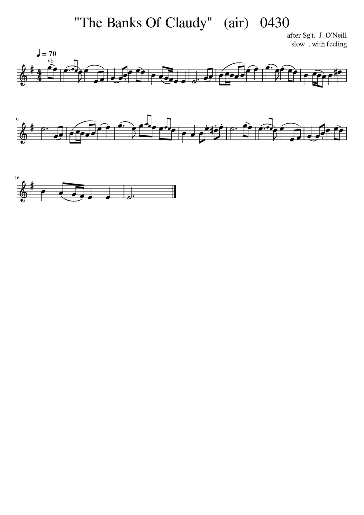 The Banks of Claudy - Page 1