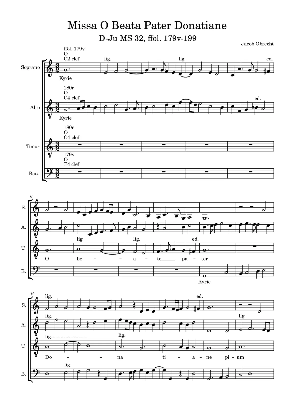 Missa O Beate Pater Donatiane - Page 1