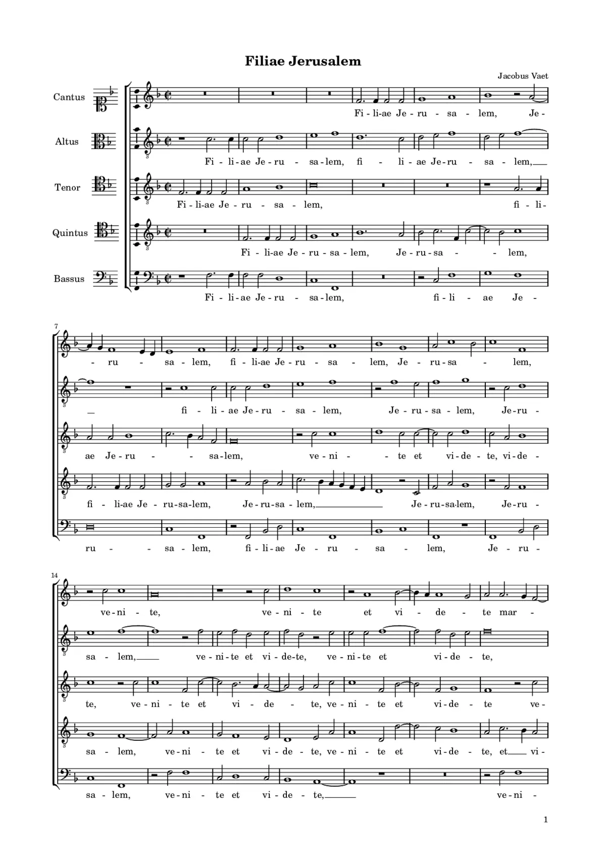 Filiae Jerusalem - Page 1
