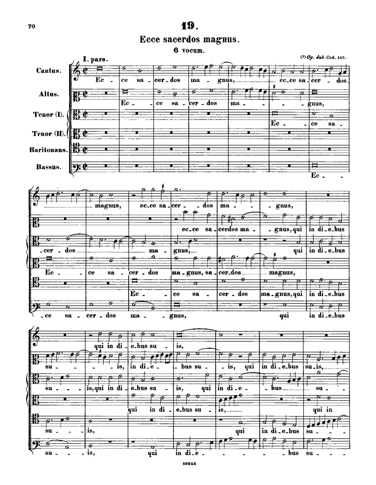 Ecce sacerdos magnus - Page 1