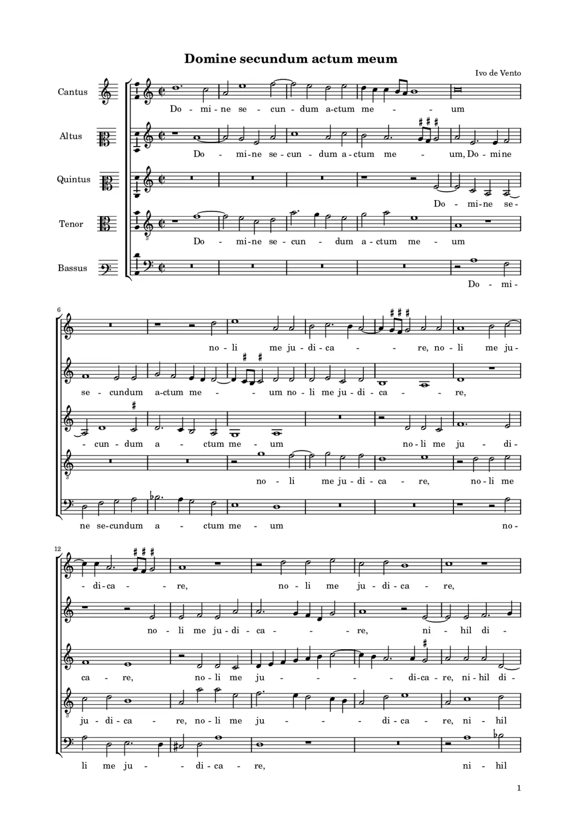 Domine secundum actum meum - Page 1