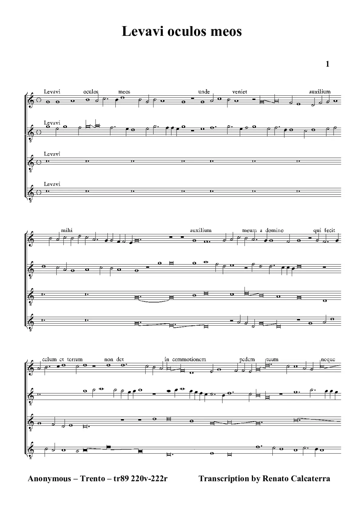 Levavi oculos meos - Page 1