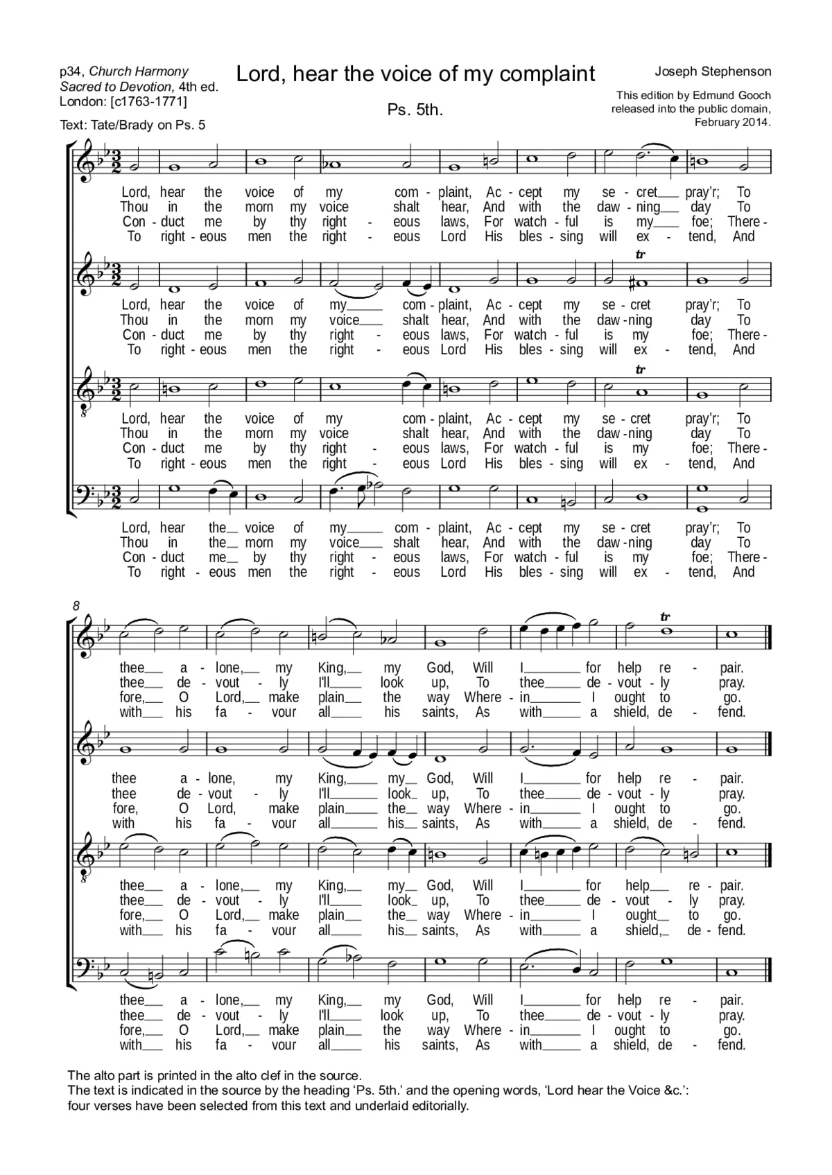 Lord, hear the voice of my complaint - Page 1