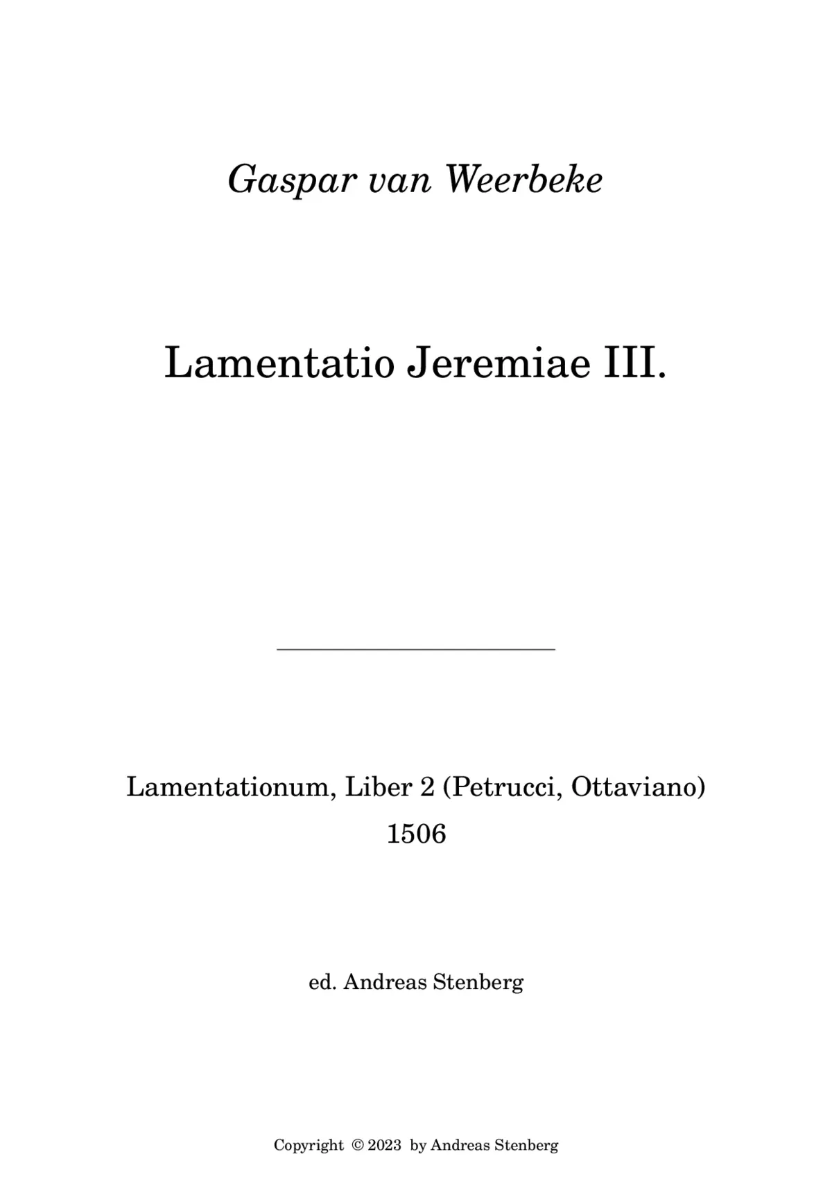 Lamentatio Jeremiae III. - Page 1