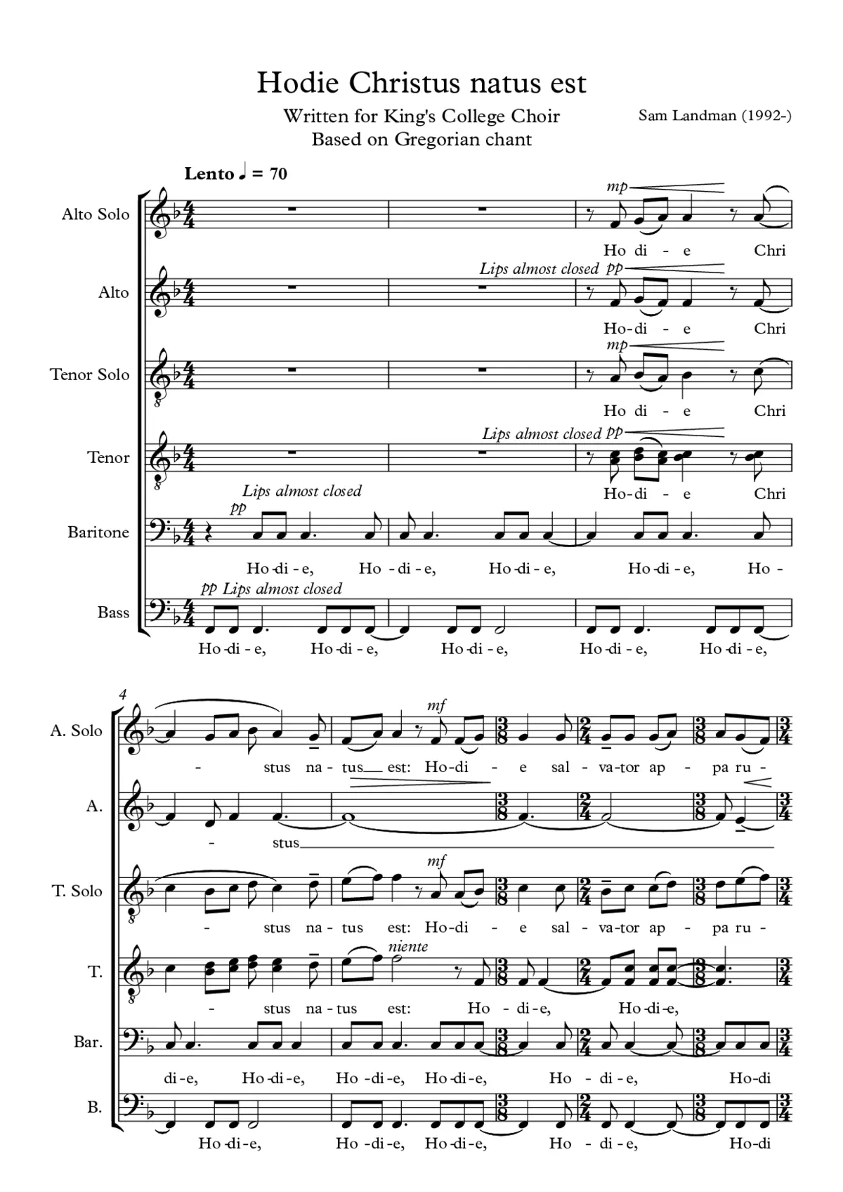 Hodie Christus natus est - Page 1