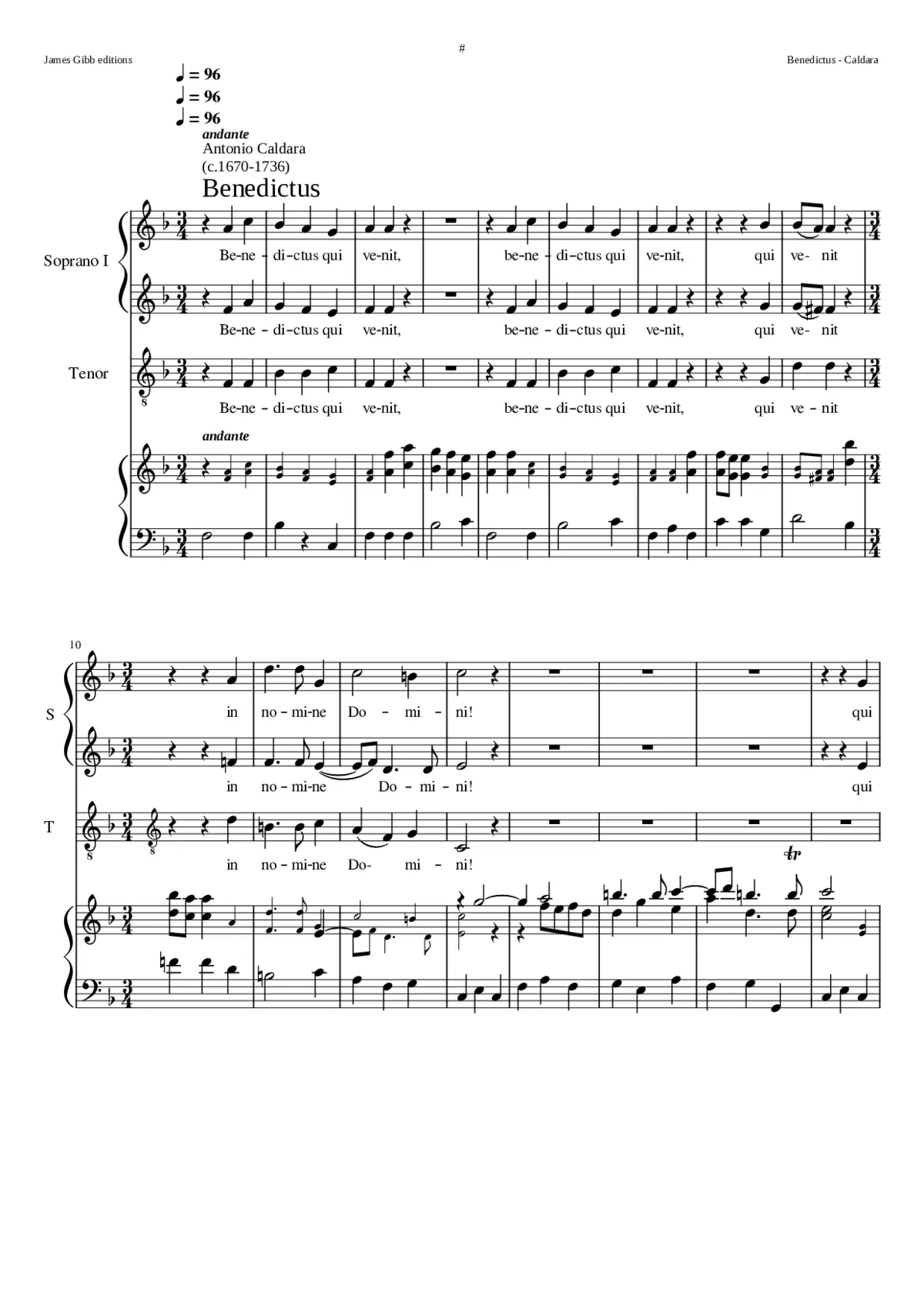 Benedictus - Page 1