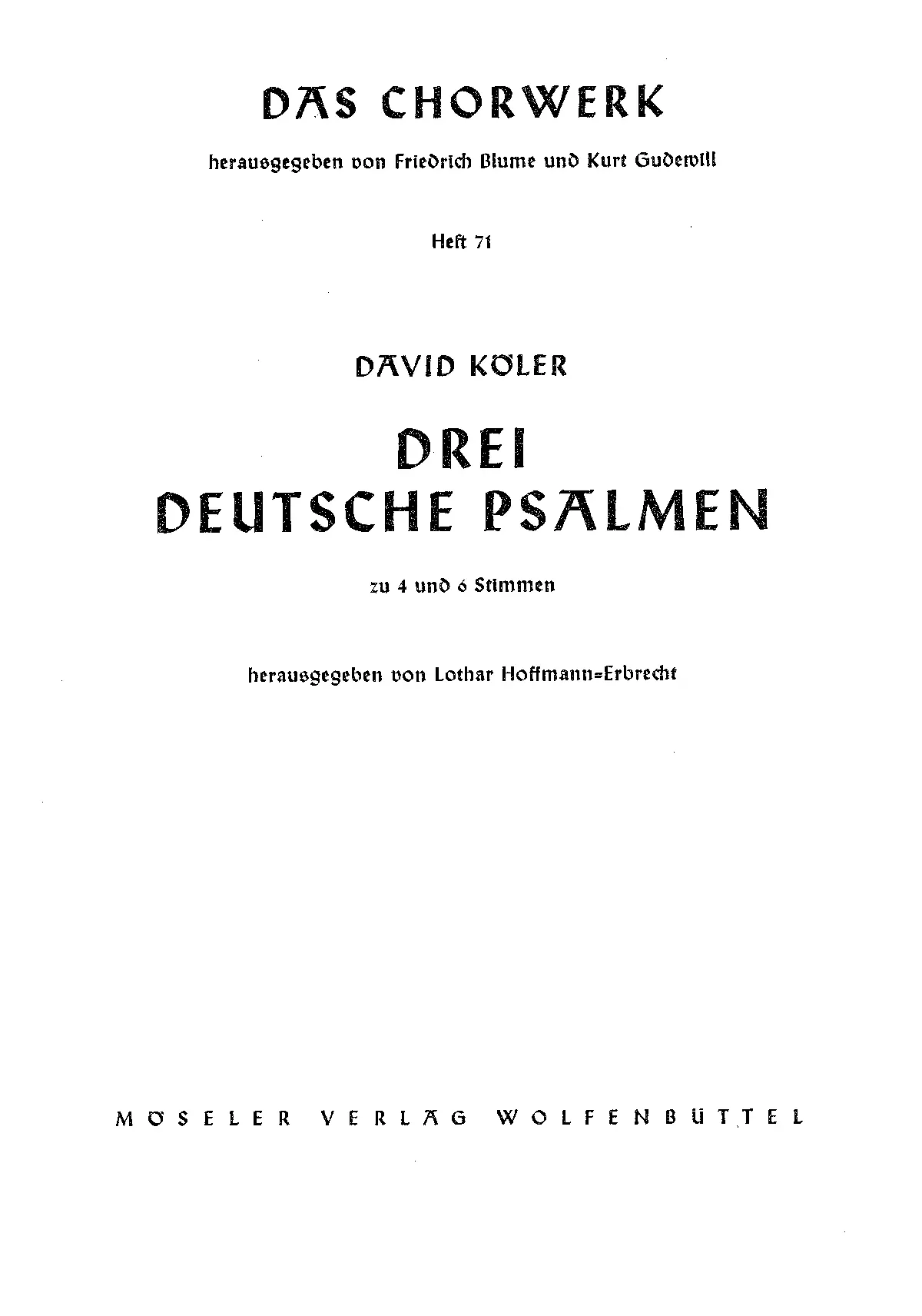 3 German Psalms - Page 1