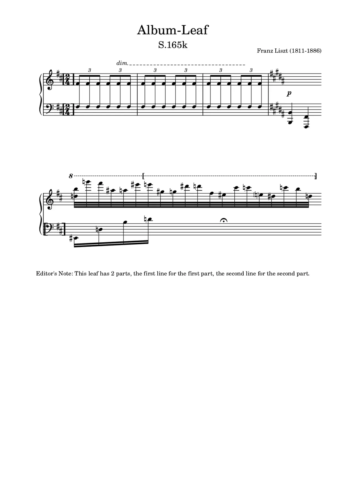 Album-Leaf, S.165k - Page 1