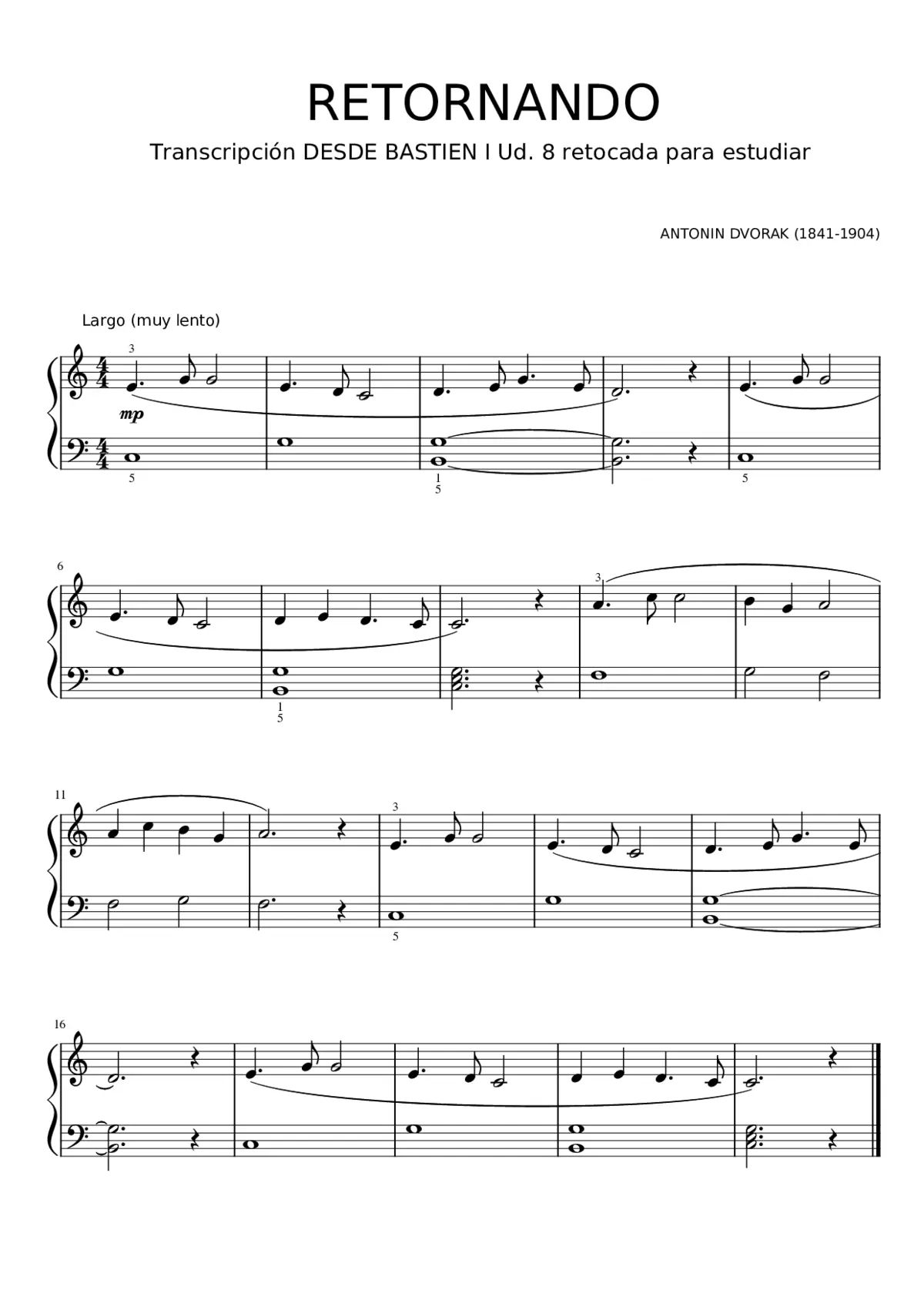 Retornando Transcription to study - Page 1