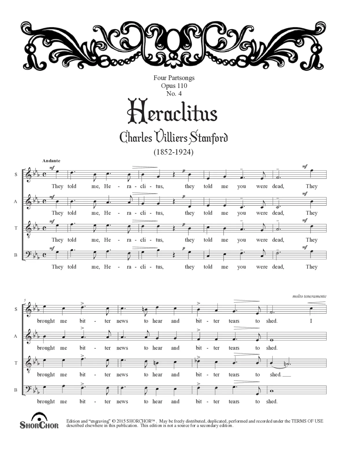 Heraclitus, Op. 110, No. 4 - Page 1