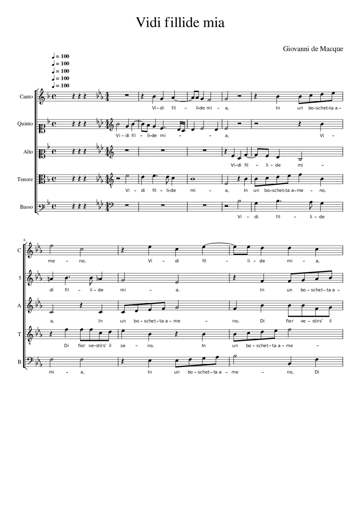 Vidi fillide mia - Page 1