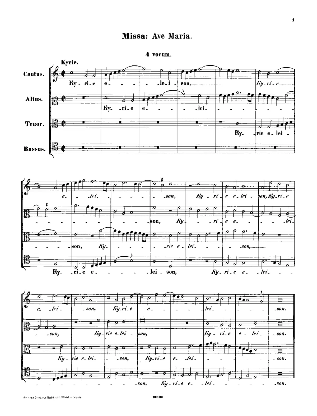 Missa Ave Maria - Page 1
