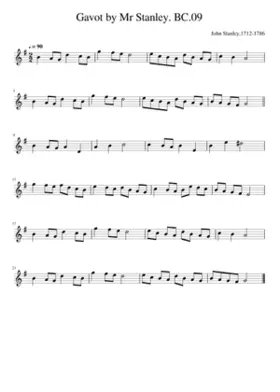 Gavot by Mr Stanley. BC.09